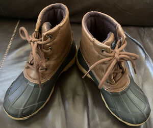 Sperry Boys or Girls Port Duck Boots Size 11M Brown Waterproof SCL 261491